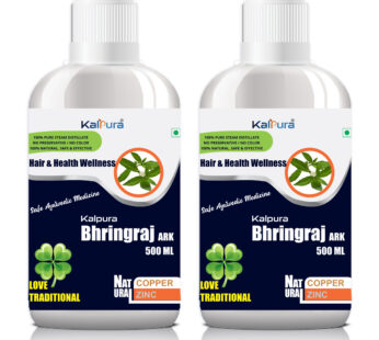 Kalpura Bhringraj Ark – India’s First 100% Pure without Artificial Color – Taste and Chemicals – Pure Natural Drink/Distillate/Ark – Pure Distillate – Ark. – 1Ltr. (Pack of 2 Bottle 500ml each)