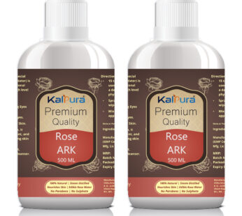 Kalpura Rose Ark – Musk Rose Ark – India’s First 100% Pure without Artificial Color – Taste and Chemicals – Pure Natural Drink/Distillate/Ark – Pure Distillate – Ark. – 1Ltr. (Pack of 2 Bottle 500ml each)