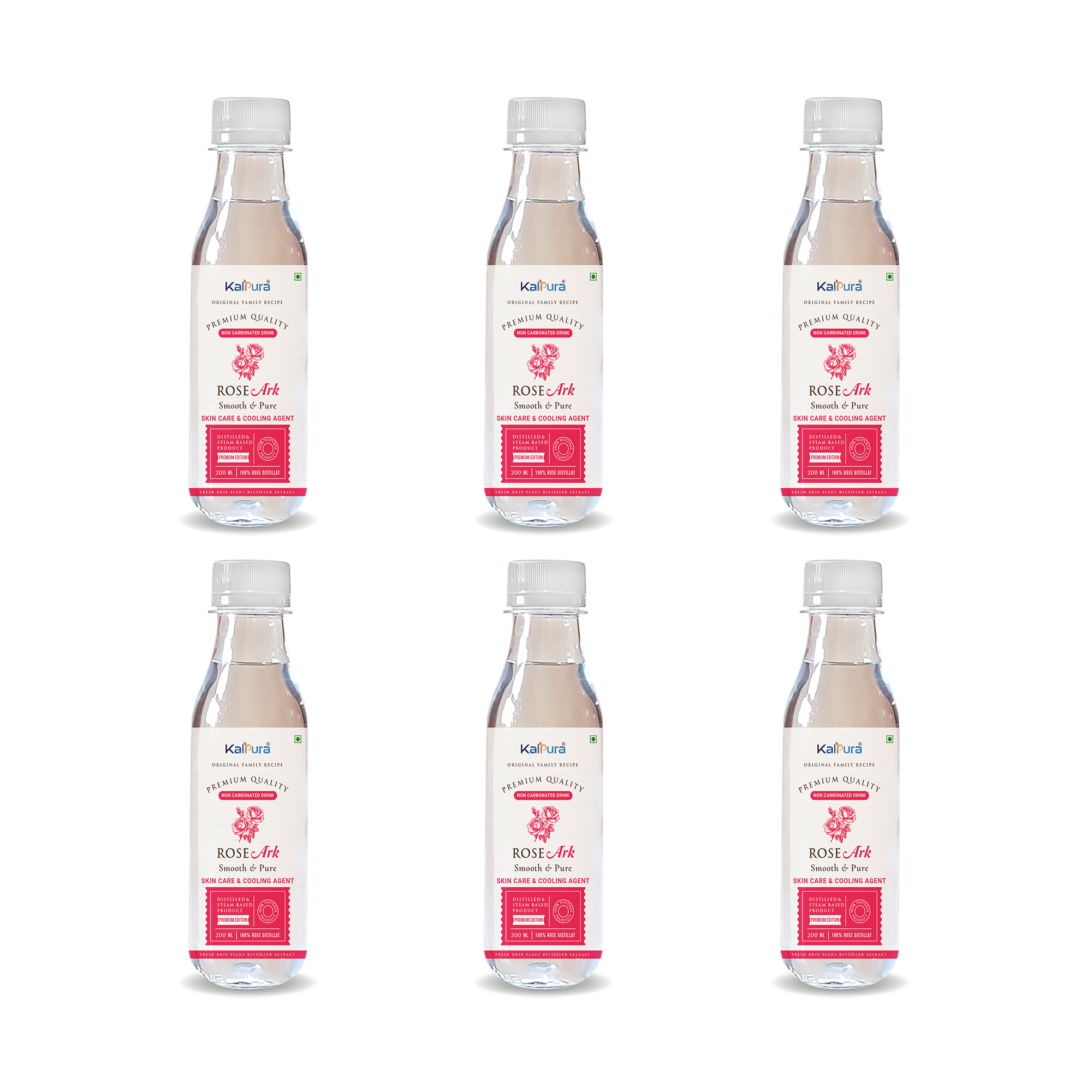 Kalpura Premium Rose Ark [1200ml ] – Premium Edible Rose Distillate (Gulab Ark) | Natural Cooling Tonic for Acidity & Body Heat | Supports Skin Glow & Mental Calm | Sugar-Free